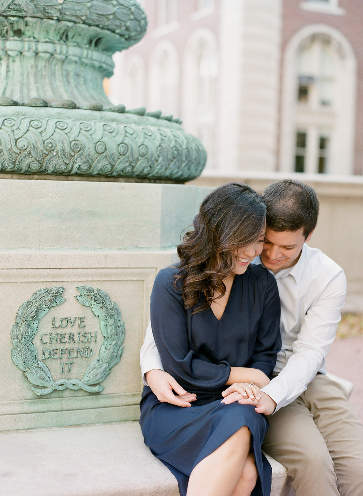 NYC Wedding Photographer Columbia University Engagement Session